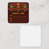 Palestina Tatreez Traditioneel Borduurwerk Vierkante Visitekaartje (Voorkant / Achterkant)