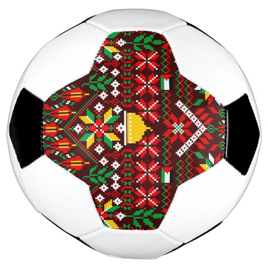Palestina Tatreez Traditioneel Borduurwerk Voetbal (Gedraaid)