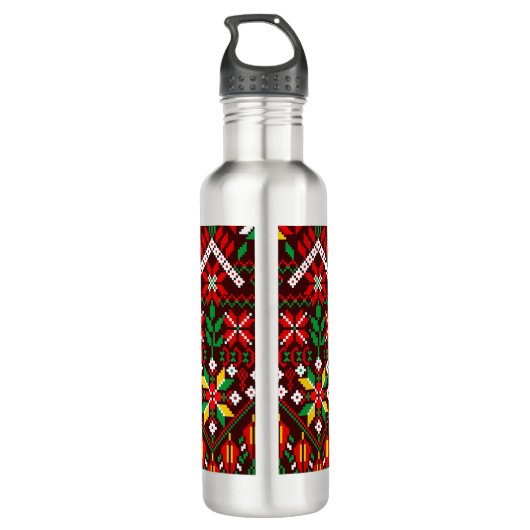 Palestina Tatreez Traditioneel Borduurwerk Waterfles (Achterkant)