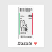 Palestina Travel Ticket Sticker (Vel)