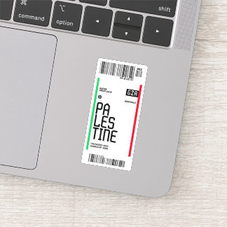 Palestina Travel Ticket Sticker