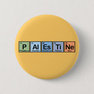 Palestina uit elementen ronde button 5,7 cm