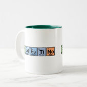 Palestina uit elementen tweekleurige koffiemok (Voorkant links)