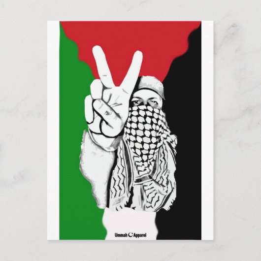 Palestina - Victory - vlag Briefkaart (Voorkant)