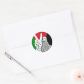 Palestina - Victory - vlag Ronde Sticker (Envelop)