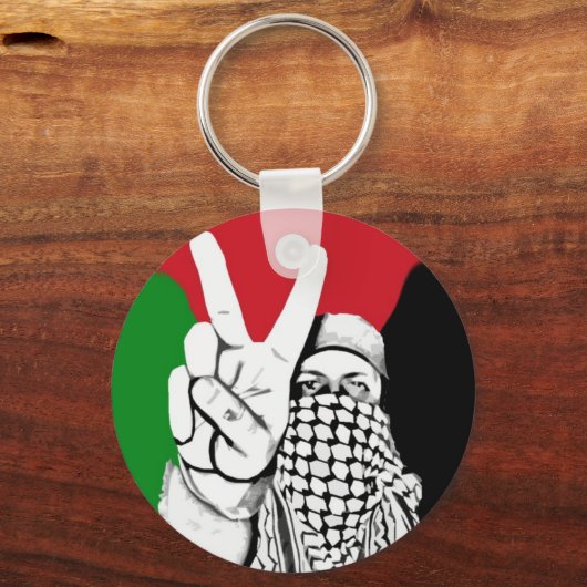 Palestina - Victory - vlag Sleutelhanger (Voorkant)