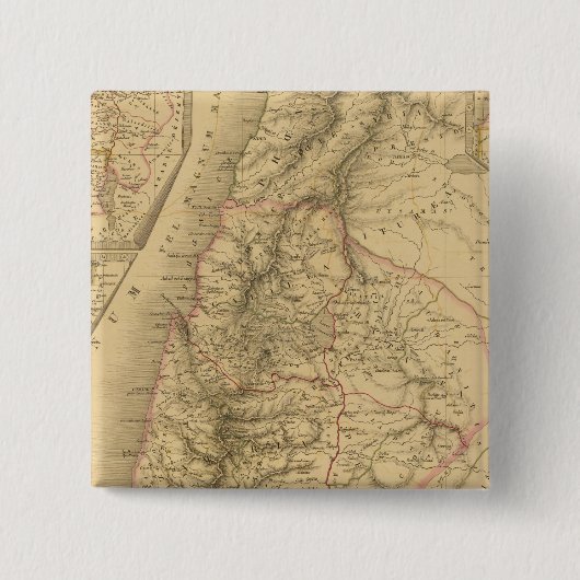 Palestina Vierkante Button 5,1 Cm (Voorkant)