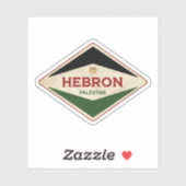 Palestina-Vintage Hebron Sticker (Vel)