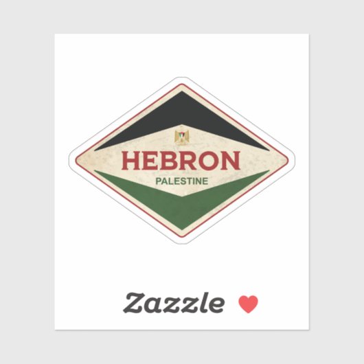 Palestina-Vintage Hebron Sticker (Vel)