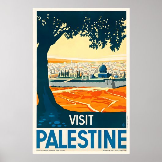 Palestina Vintage Reisposter Print (Voorkant)