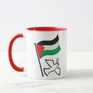 Palestina Vlag فلسطين Vredesduif Vrij Palestina Mok
