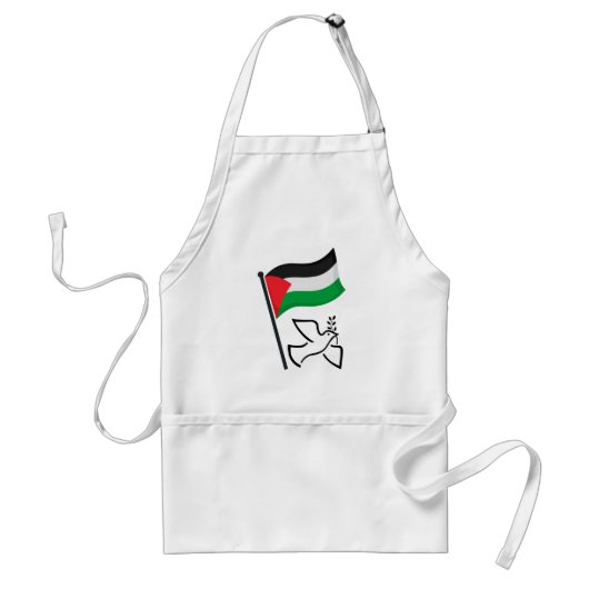 Palestina Vlag فلسطين Vredesduif | Vrij Palestina Standaard Schort (Voorkant)