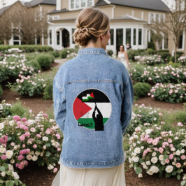 Palestina vlag Arabische tekst Denim Jacket
