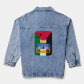 Palestina vlag Arabische tekst Denim Jacket (Achterkant)