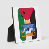 Palestina vlag Arabische tekst Fotoplaat (Voorkant)