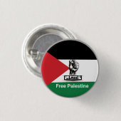 Palestina vlag Arabische tekst Ronde Button 3,2 Cm (Voorkant /achterkant)