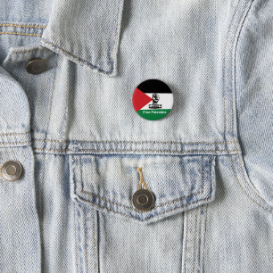 Palestina vlag Arabische tekst Ronde Button 3,2 Cm