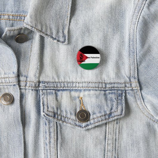 Palestina vlag Arabische tekst Ronde Button 3,2 Cm (In situ)