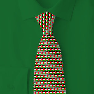 Palestina Vlag Baksteenpatroon Stropdas