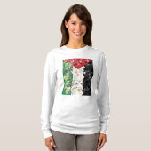 Palestina Vlag Bloemendames  T-shirt (Voorkant volledig)