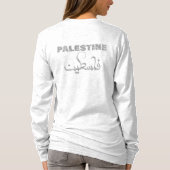 Palestina Vlag Bloemendames  T-shirt (Achterkant)