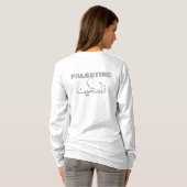 Palestina Vlag Bloemendames  T-shirt (Achterkant volledig)