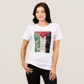 Palestina Vlag Bloemendames Tri-Blend Shirt (Voorkant volledig)