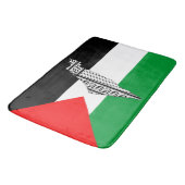 Palestina Vlag en Kaart met Keffiyeg Patroon Badmat (Gekanteld)