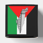 Palestina Vlag en Kaart met Keffiyeg Patroon Bedankdoosjes (Bovenkant)
