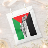 Palestina Vlag en Kaart met Keffiyeg Patroon Bedankzakje (Geknipt)