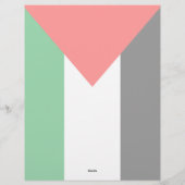 Palestina Vlag en Kaart met Keffiyeg Patroon Briefhoofd (Achterkant)