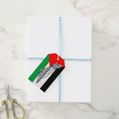 Palestina Vlag en Kaart met Keffiyeg Patroon Cadeaulabel (Met Touw)
