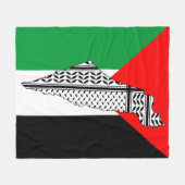 Palestina Vlag en Kaart met Keffiyeg Patroon Fleece Deken (Voorkant (Horizontaal))