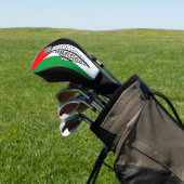 Palestina Vlag en Kaart met Keffiyeg Patroon Golfheadcover (Insitu)