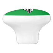 Palestina Vlag en Kaart met Keffiyeg Patroon Keramische Knop (Zijkant)