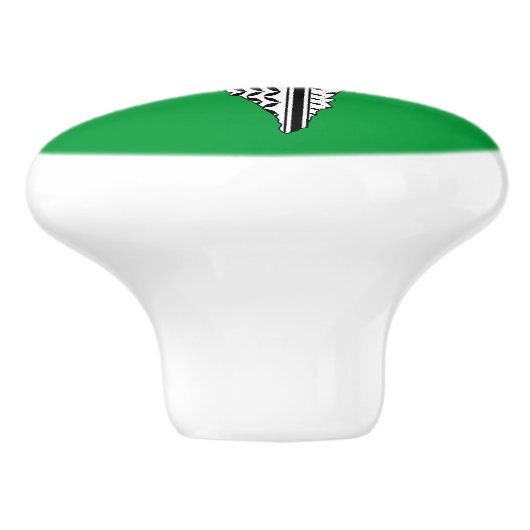 Palestina Vlag en Kaart met Keffiyeg Patroon Keramische Knop (Zijkant)