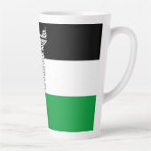 Palestina Vlag en Kaart met Keffiyeg Patroon Latte Mok (Rechts)