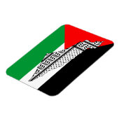 Palestina Vlag en Kaart met Keffiyeg Patroon Magneet (Linkerzijde)