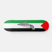 Palestina Vlag en Kaart met Keffiyeg Patroon Persoonlijk Skateboard (Horizontaal)