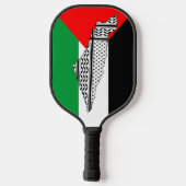 Palestina Vlag en Kaart met Keffiyeg Patroon Pickleball Paddle (Achterkant)