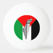 Palestina Vlag en Kaart met Keffiyeg Patroon Pingpongbal (Voorkant)
