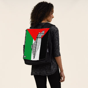 Palestina Vlag en Kaart met Keffiyeg Patroon Rugtassen