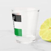 Palestina Vlag en Kaart met Keffiyeg Patroon Shot Glas (Rechts)