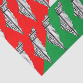 Palestina Vlag en Kaart met Keffiyeg Patroon Tissuepapier (Detail)
