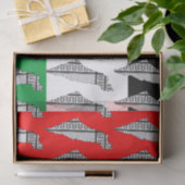 Palestina Vlag en Kaart met Keffiyeg Patroon Tissuepapier (Geschenk)