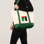 Palestina Vlag en Kaart met Keffiyeg Patroon Tote Bag (Voorkant (product))