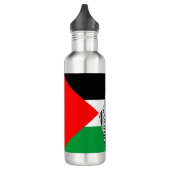 Palestina Vlag en Kaart met Keffiyeg Patroon Waterfles (Links)