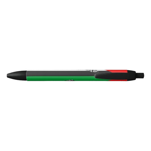 Palestina Vlag en Kaart met Keffiyeg Patroon Zwarte Inkt Pen (Achterkant)