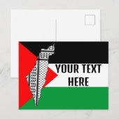 Palestina Vlag en Kaart met Keffiyeh Patroon (Voorkant / Achterkant)