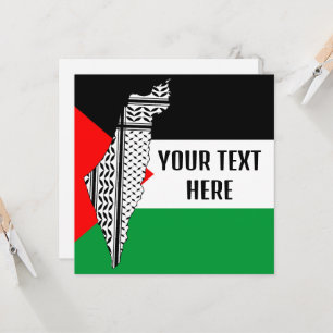 Palestina Vlag en Kaart met Keffiyeh Patroon